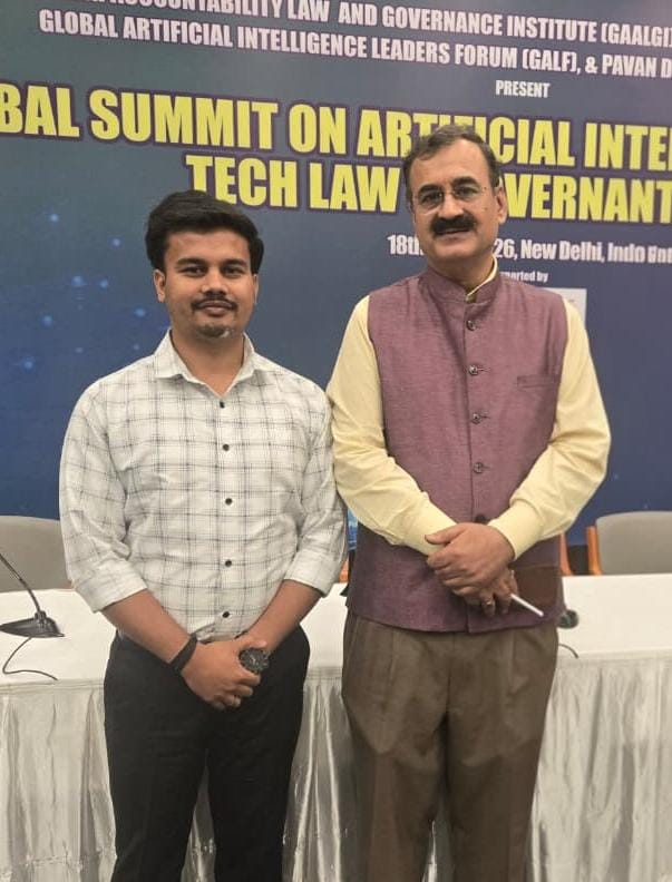 Mr. Anmol Kumar at Global Summit on AI, Tech Law & Governance